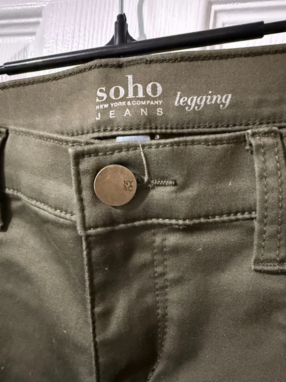 New York & Company Olive Green Cargo Pants - Picture 5 of 5